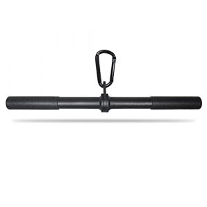 Topfinder DIY Rotating Straight Bar LAT Pull Down Bar Rowing Handle Bicep Cable Machine Attachment for Cable Machine Home Gym Tricep Pushdown