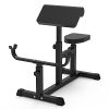 Uboway Adjustable Arm Preacher Curl Weight Bench - Adjustable Roman Chair for Upper Limb Muscle Strength Training Fitness Back Machines, Isolated Barbell Dumbbell Biceps Station