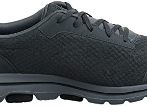 Skechers mens Gowalk 5 Qualify - Athletic Mesh Lace Up Performance Walking Shoe Sneaker, Charcoal/Black, 10.5 US