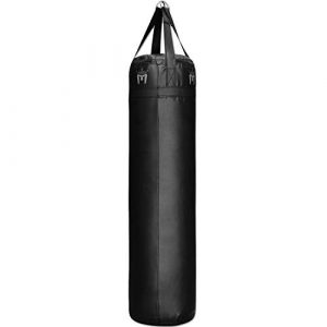 Meister 100lb Filled Heavy Bag for Boxing, MMA & Muay Thai - 60" Professional Kicking & Punching Bag - Black
