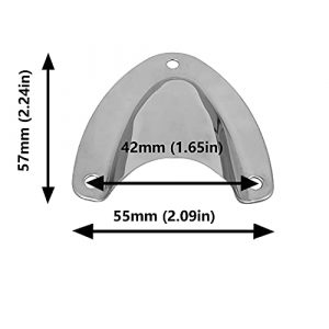 FasHuby 2 Pack Stainless Steel Clamshell Vent 57mm Clam Shell Vents for Boat, Wire Cable Vent Cover Hose for Rowing Boat