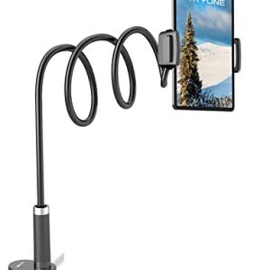 Gooseneck Tablet Holder Stand for Bed: Tryone Adjustable Long 39.4inch Flexible Lazy Arm Tablets Mount Compatible with iPad Pro Air Mini | Galaxy Tab | Kindle Fire | Switch or Other 4.7-12.9