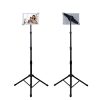 Raking Foldable Floor iPad Tablet Tripod Stand Height Adjustable 25 to 60 Inch Tablet Tripod Mount for iPad Pro 12.9", iPad Air 10.5" and More 10" to 14" Tablets
