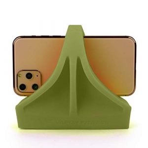 Phone Holder Made for PM5 Monitors of Rowing Machine, SkiErg and BikeErg - Silicone Fitness Products (Green)