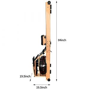 Wooden Water Rower Rowing Machine Foldable Rower Machine for Home Use Water Resistance Wood Rower Exercise Machine