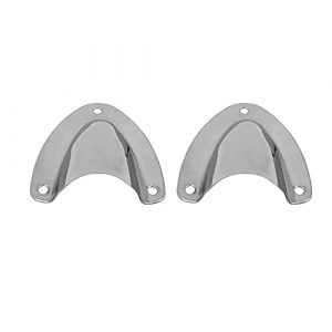 FasHuby 2 Pack Stainless Steel Clamshell Vent 57mm Clam Shell Vents for Boat, Wire Cable Vent Cover Hose for Rowing Boat
