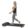 Sunny Health & Fitness Walkstation Slim Flat Treadmill for Under Desk and Home - SF-T7945,Black