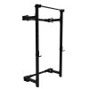 PRx Performance Fold-In ONE Squat Rack, Wall Mounted Folding Power Stand, Weight Lifting Adjustable Pull Up Bar, Heavy Duty J-Cups, Space Saving Home Gym Equipment
