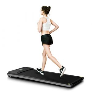 RHYTHM FUN Treadmill Under Desk Walking Treadmill Compact Portable Mini Treadmill for Small Spaces Installation-Free Quiet Jogging Treadmill with Smart Remote and Workout App for Home Office Apartment