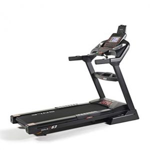 SOLE, F63 Treadmill, Home Workout Foldable Treadmill with Integrated Bluetooth Smart Technology, Device Holder, LCD Screen, USB Port, Lower-Impact Design