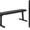 Foldable Adjustable Flat Weight Bench - Sit Up Bench 45" Long Flat Bench Exercise Bench for Weightlifting Holds up to 600 lbs | Workout Bench Strength Training Bench Press for Home Gym,Black