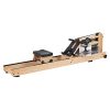 Rowing Machine Wood Water Rower with Bluetooth Monitor for Home Gyms Indoor Training Use Training Equipment Sports Exercise (Including an Automatic Pump)