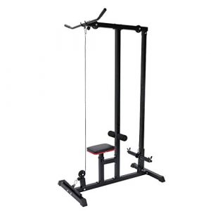 Debonla Body LAT Pull Down Machine Low Bar Cable Fitness Training Weigh Home Gym Sports Black Max 395lb