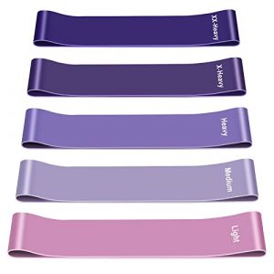 Resistance Bands, 5 Pcs Exercise Bands for Legs Glutes Arms, Skin-Friendly Resistance Fitness Exercise Loop Bands for Gym Home Yoga Pilates with Carry Bag and Instruction Guide