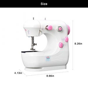 Portable Mini Electric Sewing Machine, Dual-Thread, Dual-Speed and Multi-Function, Suitable for Beginners