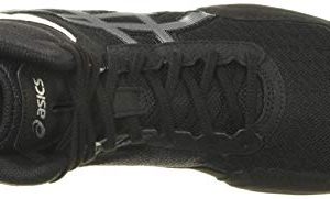 ASICS Men's Matflex 6 Wrestling Shoes, 10.5, Black/Silver