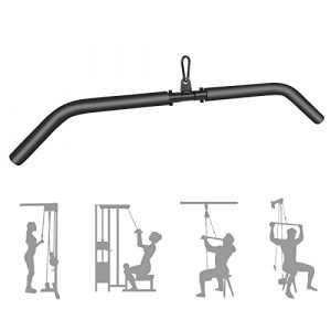 Fueti LAT Pull Down Bar 32 Inch Home Gym Cable Machine Attachment EVA Fully Wrapped Exercises Tricep Back Muscles Strength Training