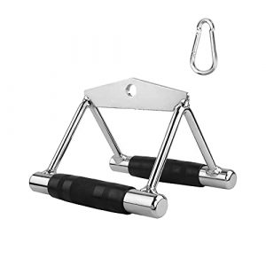 MHF Double D Handle Cable Attachment, V Shaped Handle, Exercise Machine attachments for Gym, Strength Training for Fitness