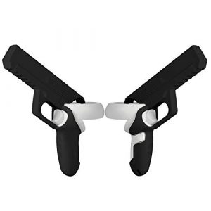 Esimen VR Game Gun for Oculus Quest 2 Controllers Pistol Case, Enhance Shooter VR ExperienceArizona Sunshine Pistol Whip Robo Recall Pavlov Onward Gun Club (Black)