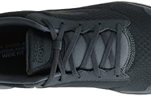 Skechers mens Gowalk 5 Qualify - Athletic Mesh Lace Up Performance Walking Shoe Sneaker, Charcoal/Black, 10.5 US