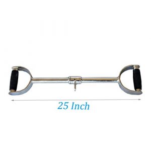 Yuhqc V-Shaped Bar Press Down Bar Cable Attachments Multi Gym Attachment Pro Tricep U-Bar (24 Inch)
