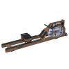 Gardenature Water Rowing Machine for Home Use, Wooden Water Rowing Machine with Bluetooth Monitor, Water Rower Family Gym Fitness Equipment-Brown