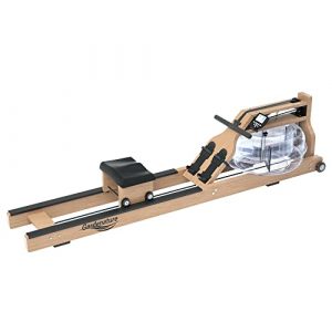 Gardenature Water Rowing Machine for Home Use, Wooden Water Rowing Machine with Bluetooth Monitor, Water Rower Family Gym Fitness Equipment-Beige