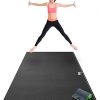 Premium Extra Large Exercise Mat - 8' x 4' x 1/4" Ultra Durable, Non-Slip, Workout Mats for Home Gym Flooring - Jump, Cardio, MMA Mat - Use With or Without Shoes (96" Long x 48" Wide x 6mm Thick)