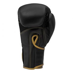 adidas Boxing Gloves - Hybrid 80 - for Boxing, Kickboxing, MMA, Bag, Training & Fitness - Boxing Gloves for Men & Women - Weight (10 oz, Black/Gold)