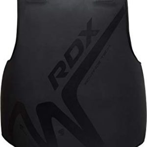 RDX Chest Guard for Boxing, MMA Training -Convex Skin Leather Body Protector for Muay Thai, Martial Arts, Sparring Rib Shield Armour for Kickboxing, Taekwondo & BJJ