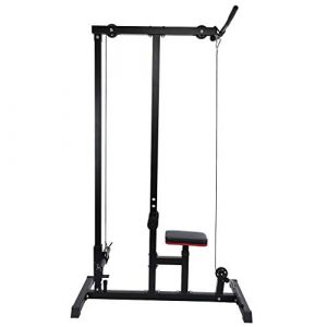 Debonla Body LAT Pull Down Machine Low Bar Cable Fitness Training Weigh Home Gym Sports Black Max 395lb