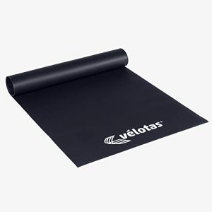 Velotas Pro Series High Density Personal Fitness Equipment Mat, Protective Flooring Underneath Treadmills, Stationary Bikes and Weight Bench, 2 ft x 4 ft, Black