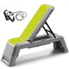 leikefitness Multifunctional Aerobic Deck with Cord Workout Platform Adjustable Dumbbell Bench Weight Bench Professional Fitness Equipment for Home Gym GM5820(Green)