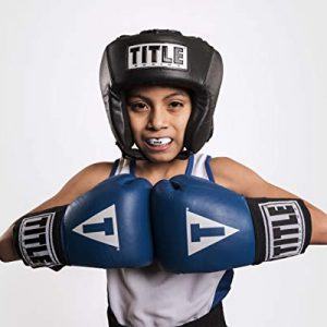 Title USA Boxing Amateur Competition Headgear (Open Face), Black, Medium