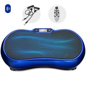 Sporfit 3D Vibration Plate ,Whole Body Vibration Plate Exercise Machine,Whole Body Vibration Platform w/Loop Bands, Bluetooth, Remote, 99 Level