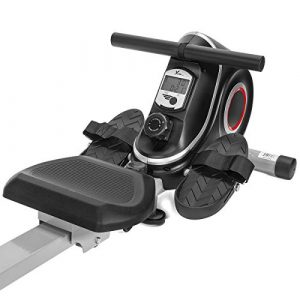 XtremepowerUStra-Quiet Foldable Magnetic Rower Machine Exercise Workout Rowing 10 Adjustable Resistance w/LCD Display