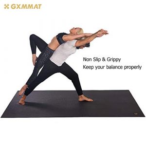 GXMMAT Extra Large Yoga Mat 6'x8'x7mm, Thick Workout Mats for Home Gym Flooring, Non-Slip Quick Resilient Barefoot Exercise Mat, Non Toxic Ultra Comfortable Cardio Mat for Pilates, Stretching, Fitness