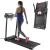 Sandinrayli Folding Electric Treadmill, Running Machine w/ 12 Preset Program and LCD, Jogging Walking Machine for Home Office Gym, Black