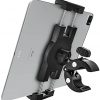 woleyi Spinning Bike Tablet Mount Holder, Indoor Stationary Exercise Bikes Tablet Clamp, Gym Treadmill Elliptical Tablet Stand for iPad Pro 9.7, 11, 12.9 / Air / Mini, All 4-13" Smartphone and Tablets