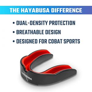 Hayabusa Combat Sports Mouth Guard Youth & Adult - Black/Red, Adult
