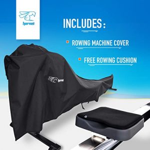 Hornet Watersports Protective Cover for The Concept 2 Rowing Machine- Fits Model D Rower and Free Bonus: Rowing Machine Cushion