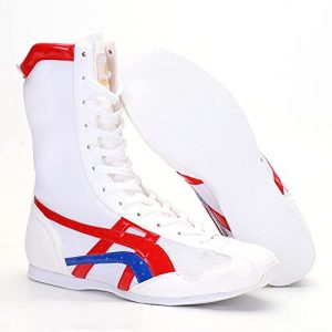 SAMEVE Combat Boots Boxing Shoes for Men Men's Wrestling Shoes AS518 WT 42 White