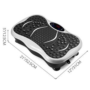 BotaBay Vibration Plate Exercise Machine,Whole Body Exercise Vibration Fitness Platform,350Lbs 3 Levels Massage Remote Bluetooth USB Music Intelligent Watch, Fitness Vibration Machine