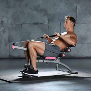 WONDER CORE II : All-in-ONE Upper Body Training- Sit-up Exerciser - abs workout equipment abdominal exercise chair - Stretching Beyond 180° & 360° in Twisting- ONLINE user manual (Pink)