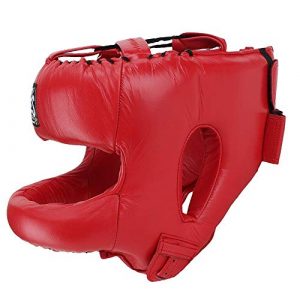 Cleto Reyes Redesigned Headgear with Rounded Nylon Face Bar Wide Space Inside, RED