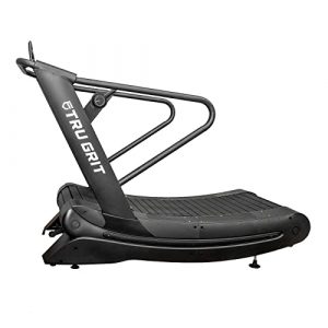 Tru Grit Fitness Grit Runner Curved Manual Treadmill for Fitness Training Cardio Exercise with 6 Levels of Resistance…