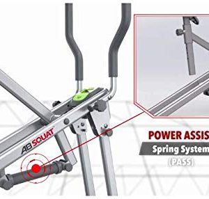 Star Uno Ab Squat Workout Machine - Assist Squat Exercise and Glute Workout to Tone and Firm Muscles, Grey
