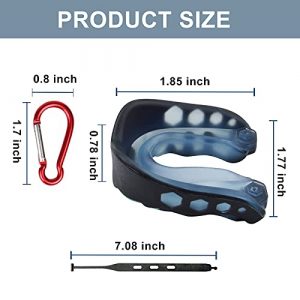 4Pcs Football Mouth Guard, Soft Mouth Guard Sports Football Youth Mouth Guard, Football Mouthpiece Sport Mouthguard with Strap for Boxing, MMA, Football, Basketball, Lacrosse, Hockey