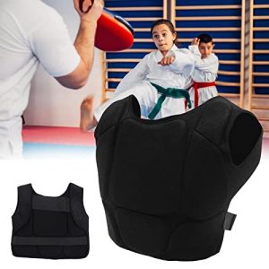 Williamly Boxing Chest Protector - Child Adult Kickboxing Body Protector, Muay Thai Chest Guard Vest, Breathable Kickboxing Breast Protector for Karate Taekwondo for Men Women
