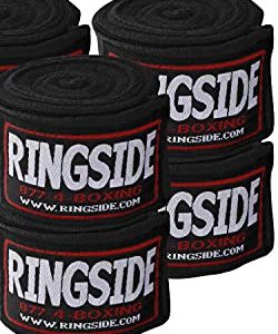 Ringside Mexican Style Boxing Hand Wraps (5 Pairs Pack), Black
